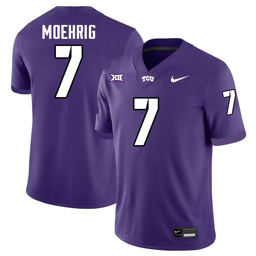 #7 Tre'von Moehrig TCU Jersey,Texas Christian University Horned Frogs Football Jersey-Purple
